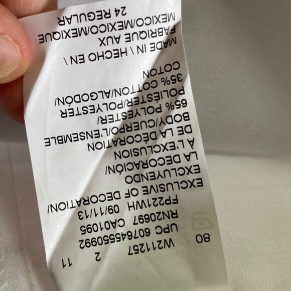 Dikies White Straight Leg Pants Painters Plus Size 24 Regular/Inseam 33 - Picture 6 of 7